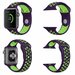 Curea iUni compatibila cu Apple Watch 1/2/3/4/5/6/7, 40mm, Silicon Sport, Purple/Green